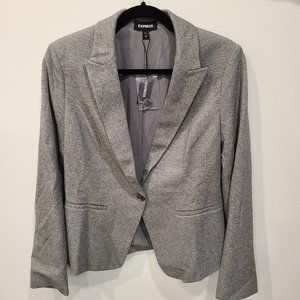 Supersoft Twill Notch Collar One Button Blazer